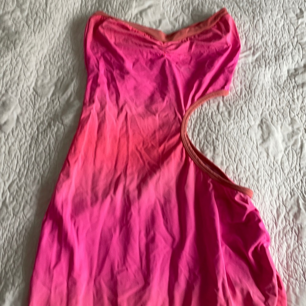 Hot pink handmade and one of kind unique dress